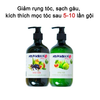 Bộ Đôi Ngăn Ngừa Rụng Tóc, Giúp Tóc Mọc Nhanh, Sạch Gàu - Dầu Gội Mokuren Hương Thơm Tinh Dầu Bưởi Ấn Độ