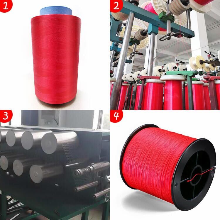 Cuộn Dây Câu Cá Bện 8 Sợi 500M Không Phai Màu