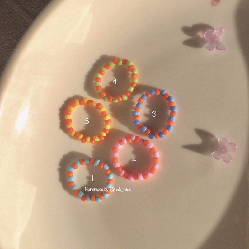 Nhẫn hạt cườm handmade - Ring handmade by @halli_store