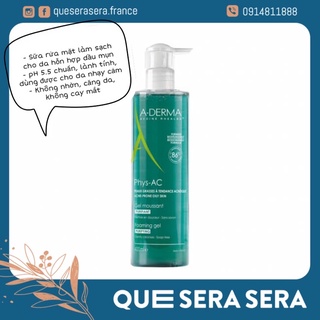 Sữa rửa mặt aderma dạng gel