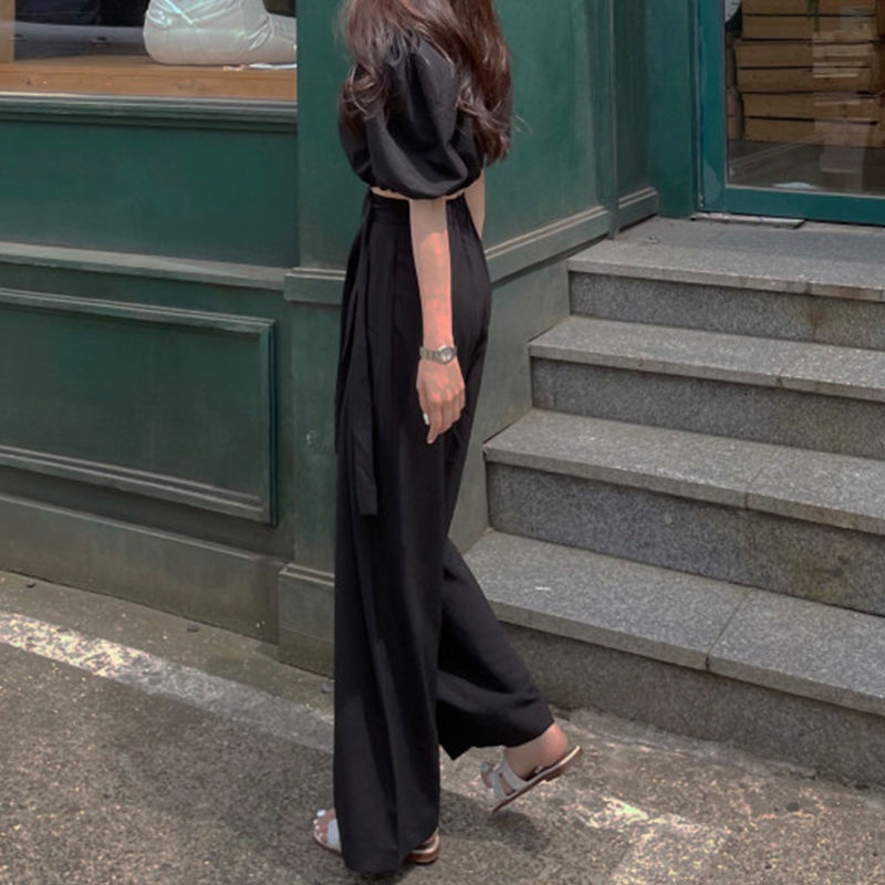 Quần Dài Lưng Cao Ống Rộng Thời Trang Xuân Thu Cho Nữ