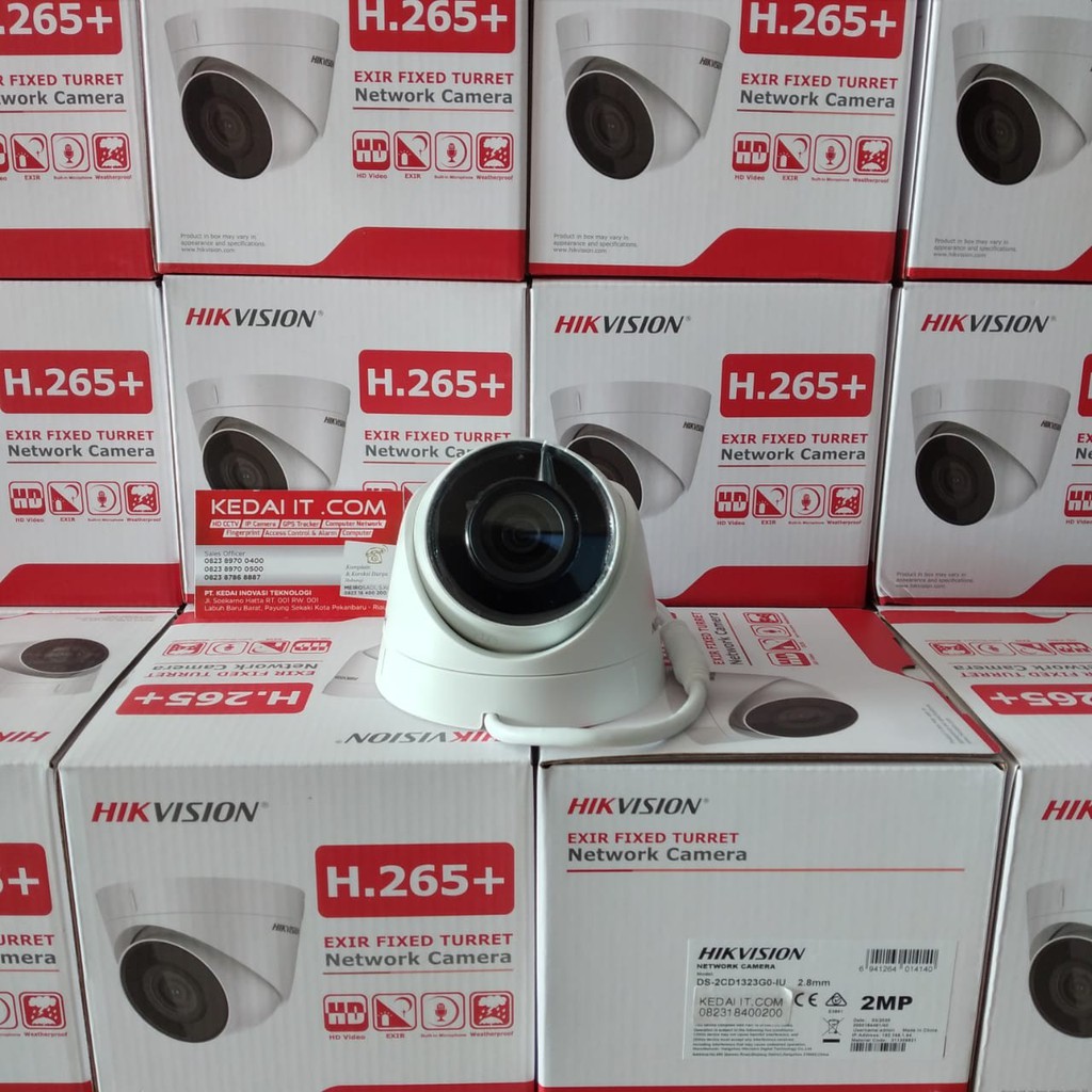 Camera IP Dome 2MP HIKVISION DS-2CD1323G0-IU tích hợp mic ghi âm,  chính hãng