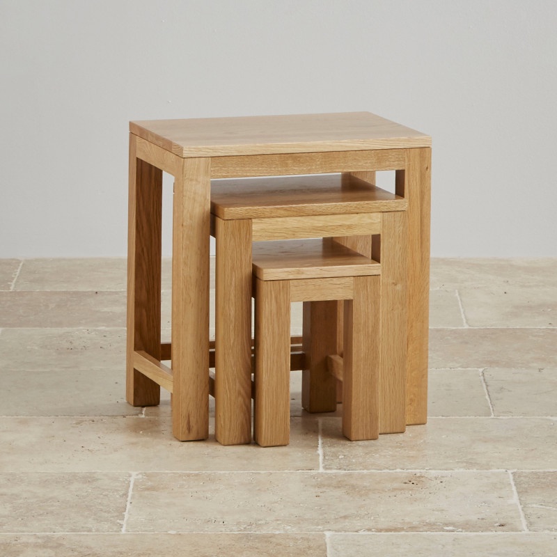 Bộ bàn xếp lồng Oakdale gỗ sồi IBIE