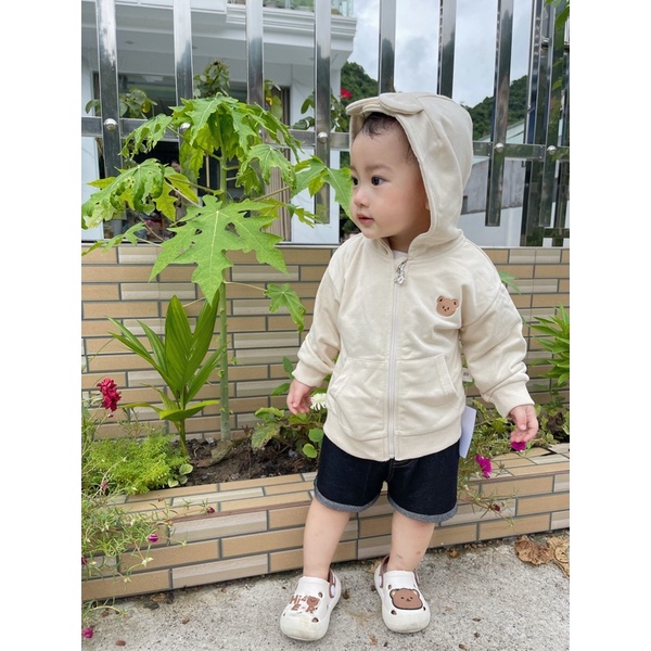 Áo khoác mũ hình thêu ngộ nghĩnh hàng quảng châu