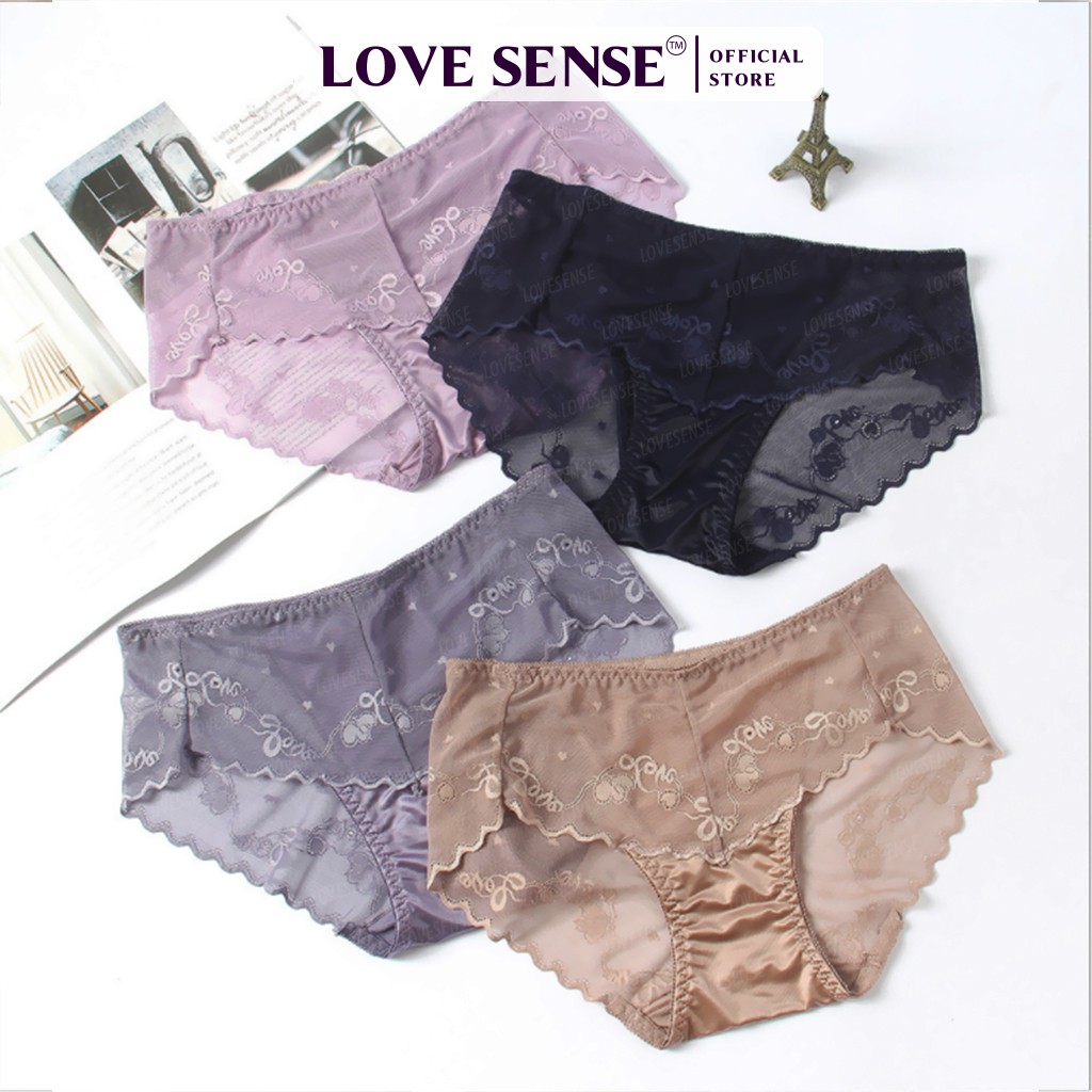 Quần Lót Nữ Sexy Quần Lót Ren Phối Lụa cao cấp mềm mại - Quần Chíp Nữ thiết kế sexy nóng bỏng gợi cảm mẫu 801