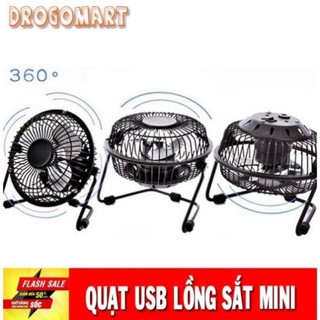 [ Siêu Rẻ ] Quạt USB mini lồng sắt để bàn tiện dụng