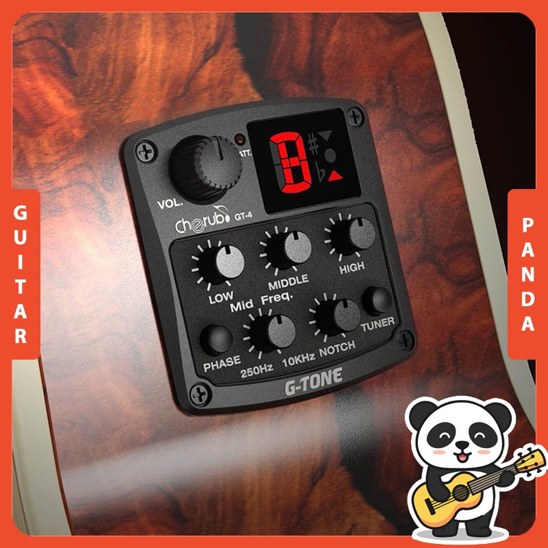 (Chính hãng) EQ Guitar Cherub GT-4, EQ Guitar Cherub GT-6, Thiết bị chỉnh âm Guitar