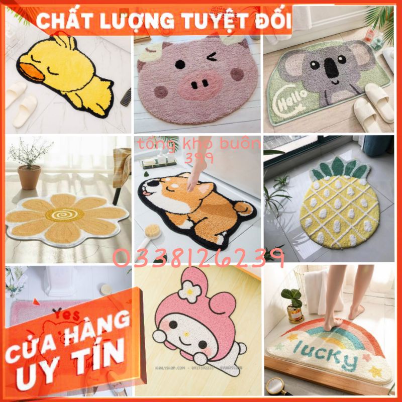 THẢM CHÙI CHÂN LÔNG CỪU 5D [RẺ VÔ ĐỊCH] thảm trang trí, thảm lau chân, thảm chân chống trượt mềm mại siêu thấm 40x60