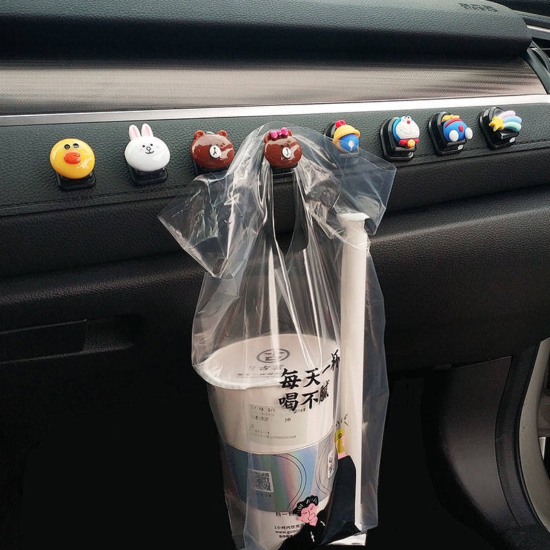 Móc treo đồ gắn phía trước xe hơi hình hoạt hình đa năng tiện dụng