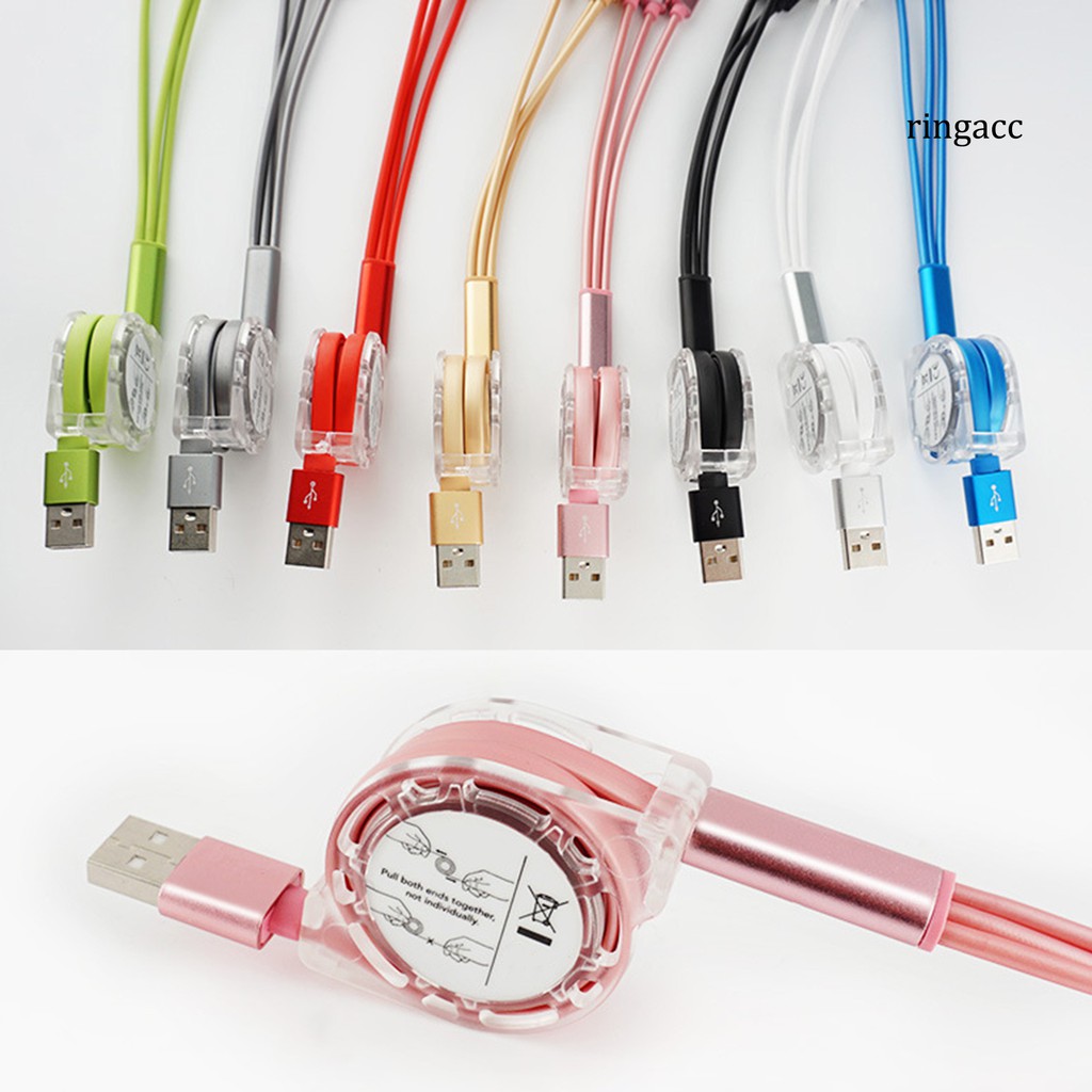 Dây Cáp Sạc Nhanh 3 Trong 1 Loại C Micro-Usb 8 Pin 2.4a Cho Điện Thoại
