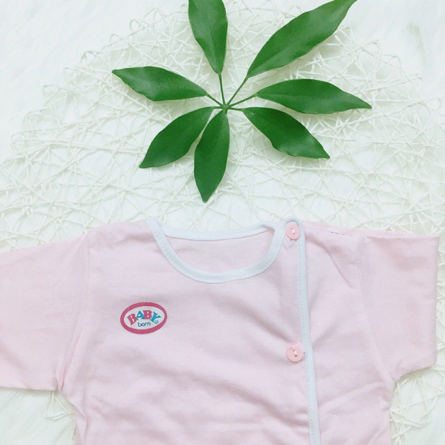 Áo dài tay cotton nhiều màu cho bé sơ sinh 3-9kg, hàng đẹp-A4