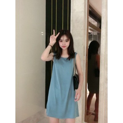 váy ngủ lụa(FREESHIP)Đầm ngủ  đầm mặc nhà thanh lịch chất liệu lụa hàn cao cấp, mát, mềm mịn không nhăn vn23 | BigBuy360 - bigbuy360.vn