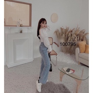 Quần Sóc jean Quảng Châu cạp cao, siêu co giãn, hách chân dài
