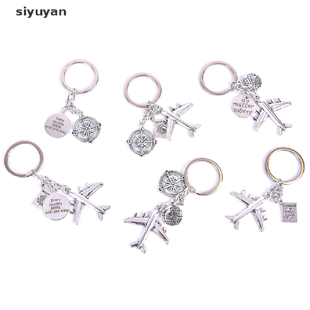 Móc khóa hình máy bay hợp kim DIY thời trang chất lượng cao