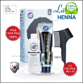 THUỘM TÓC THẢO DƯỢC PHỦ BẠC TÓC R&B HENNA KHLORIS BLACK & SQUID INK HAIR COLOR CREAM ( 150ml )