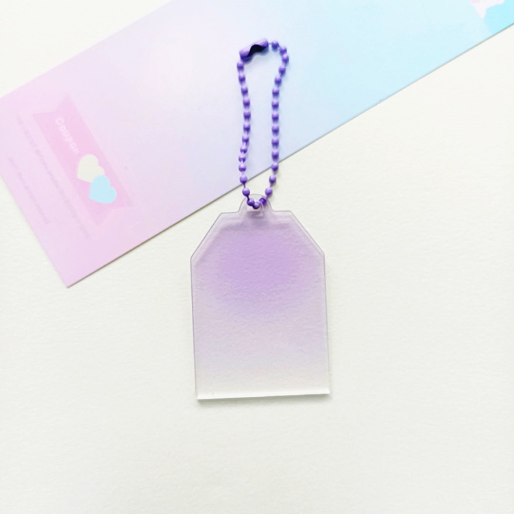 Lá bùa may mắn/Chìa khóa Acrylic/diy Gradient móc khoá acrylic