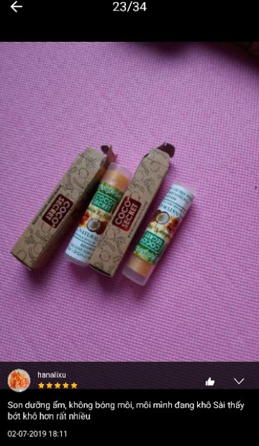 Set 10 SON DẦU DỪA TINH CHẤT GẤC COCO SECRET