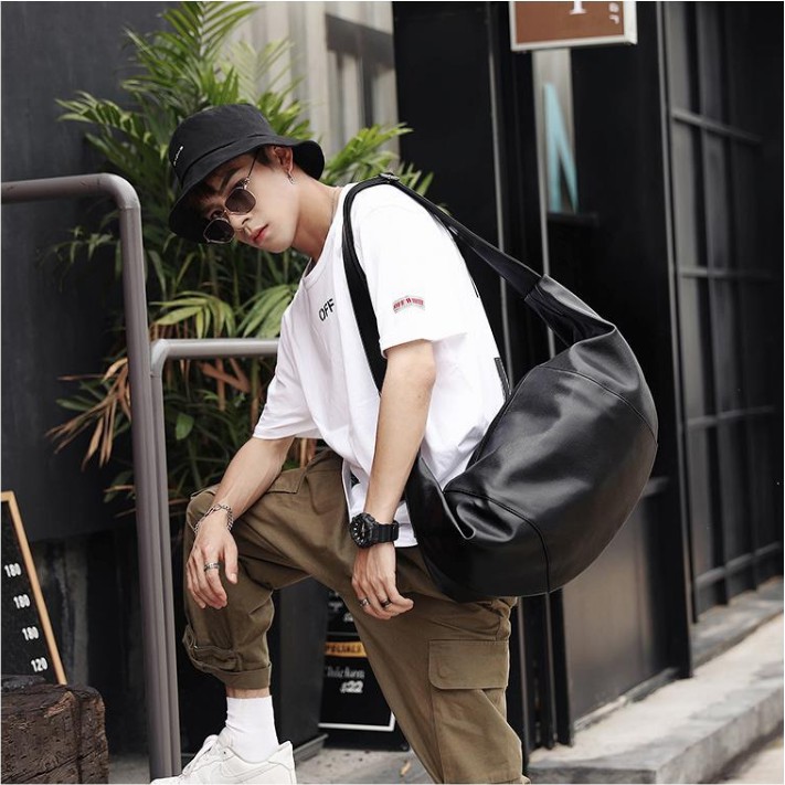 Túi đeo chéo nam nữ bao tử thời trang phong cách hàn quốc cao cấp chất liệu da pu phong cách đeo đi phượt | BigBuy360 - bigbuy360.vn