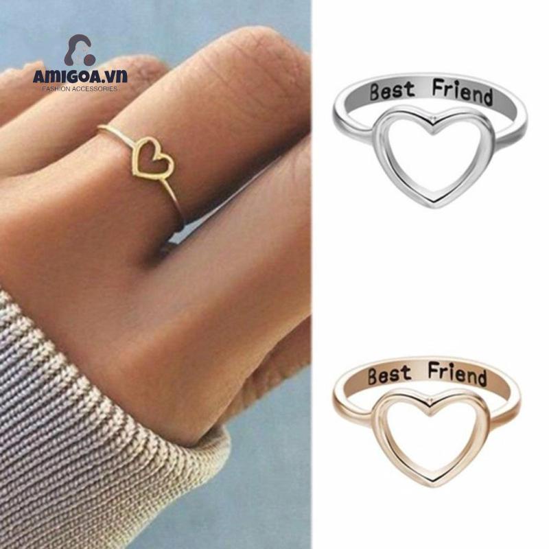 【amigoa.vn】Nhẫn Hình Trái Tim Kiểu gypsophila Bóng