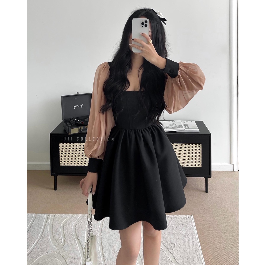 DII COLLECTION - Đầm thiết kế dáng corset cao cấp phối tay voan