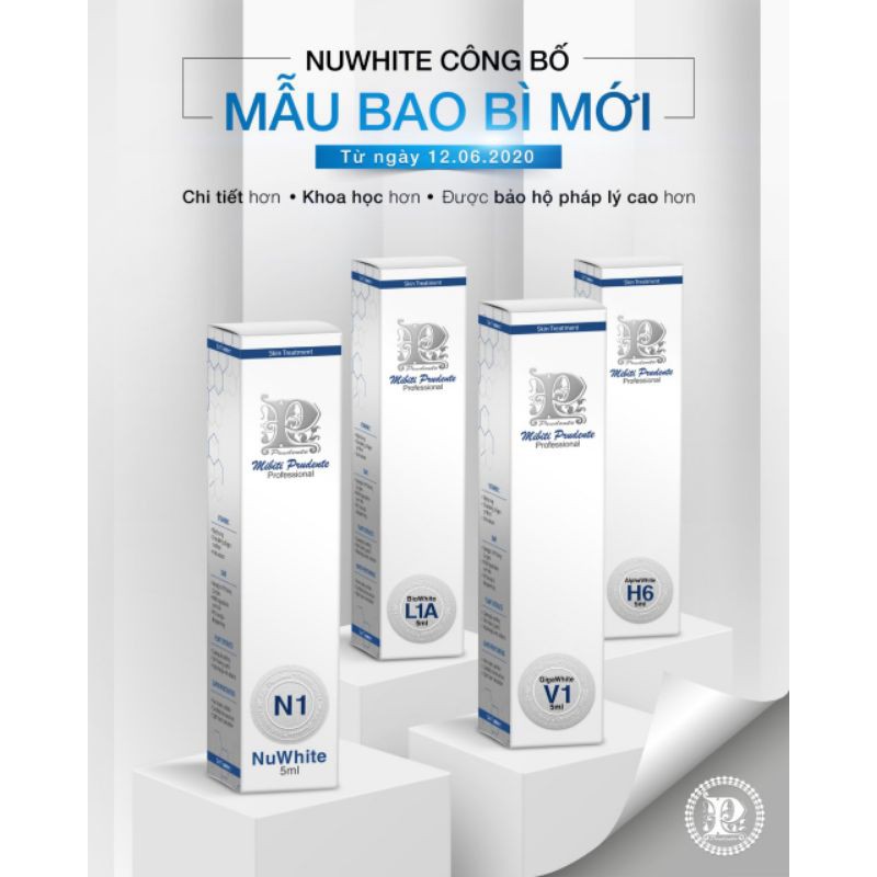 Kem hồng nhũ hoa Nuwhite N1,  Thâm nách Nuwhite H6, thâm Bikini Nuwhite V1, thâm môi Nuwhite LA1