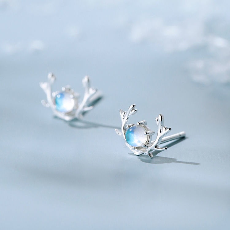 Bông Tai Hình Nai Sừng Tấm Đơn Giản Thời Trang Cho Nữ