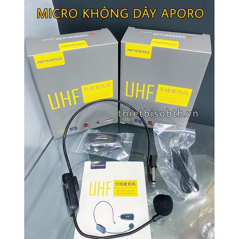 Micro Không Dây Aporo UHF Cho Các Dòng Máy Trợ Giảng