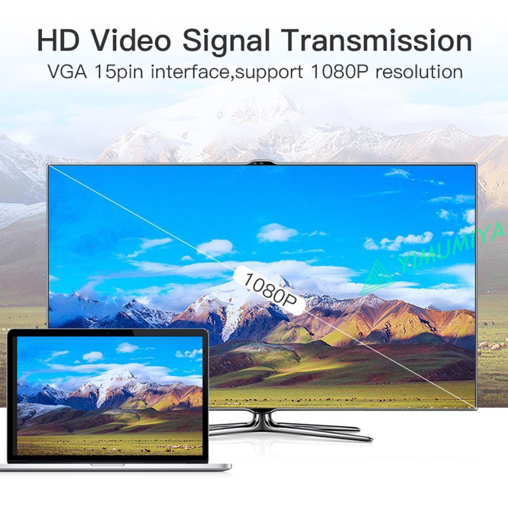 Đầu Chuyển Đổi Âm Thanh Từ Đầu Cắm Hdmi Sang Cổng Cắm Vga Hỗ Trợ Âm Thanh 1080p