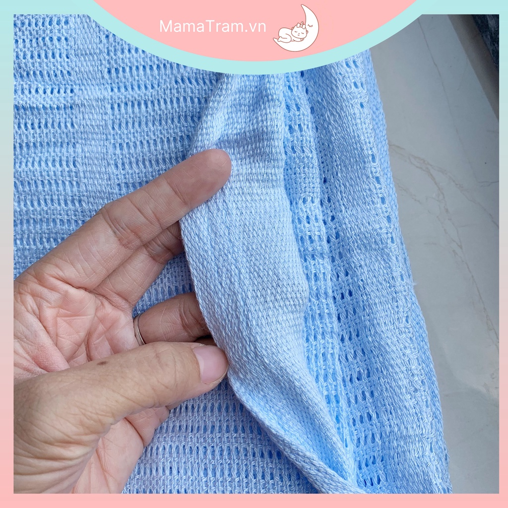 Khăn/Chăn Lưới Sợi Tre MAMAS PAPAS - Chăn Mền Pháp chống ngạt An Toàn cho bé 120*170cm