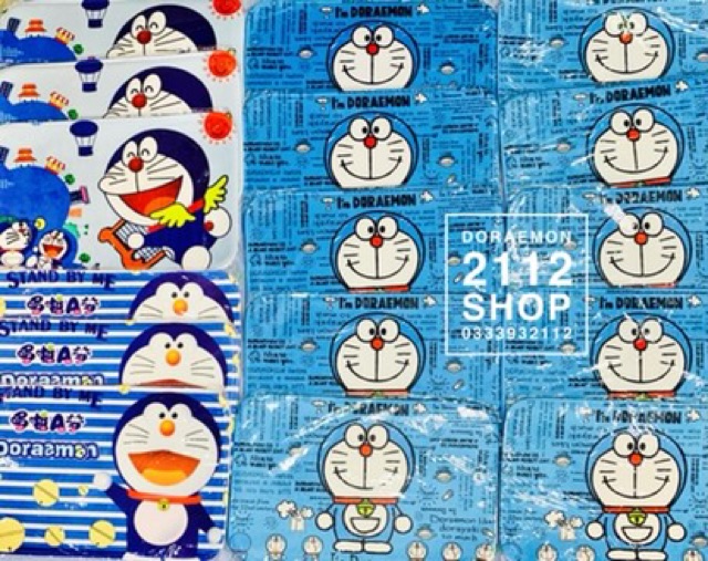 Thảm bông chùi chân hút nước Doraemon 40x60cm