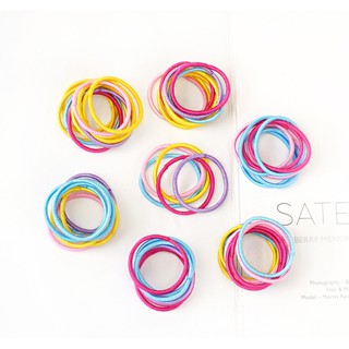 Set 20 chun cột tóc co giãn nhiều màu - 20 chiếc