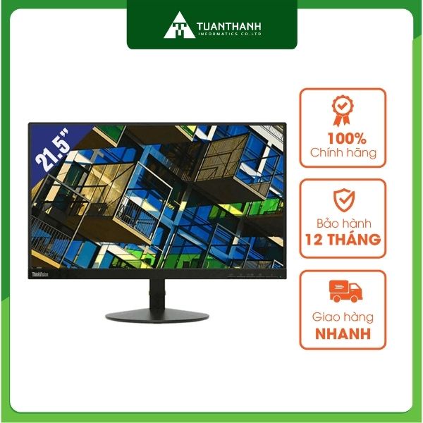 Màn hình máy tính 21.5 inch Full HD Lenovo ThinkVision S22e-19 61C9KAR1WW, màn LED Tần số quét 60HZ, màn LCD