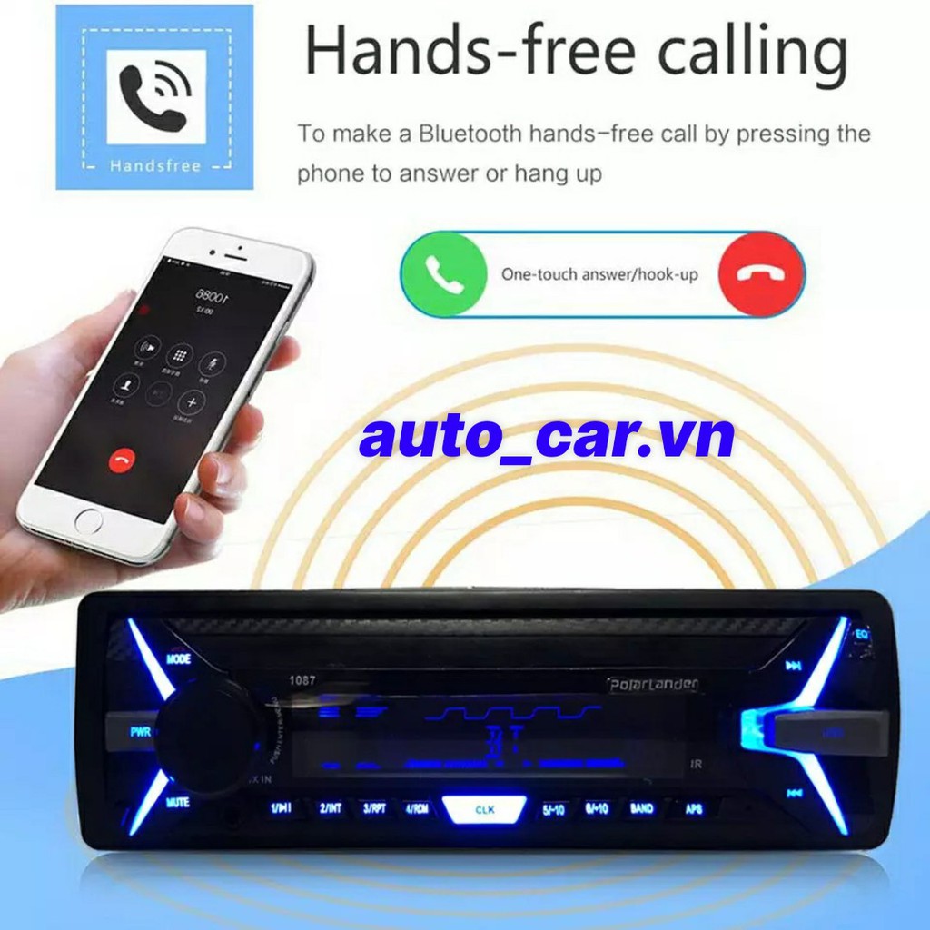 ĐẦU DVD 1 DIN CÓ BLUETOOTH CHO XE OTO, XE TẢI DC-12V