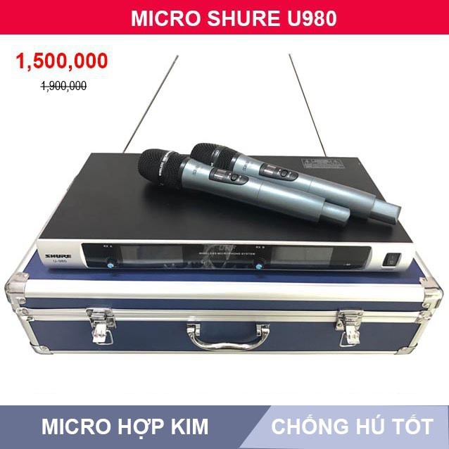 Micro không dây Shure U980- shure u980 Mic Không Dây U980