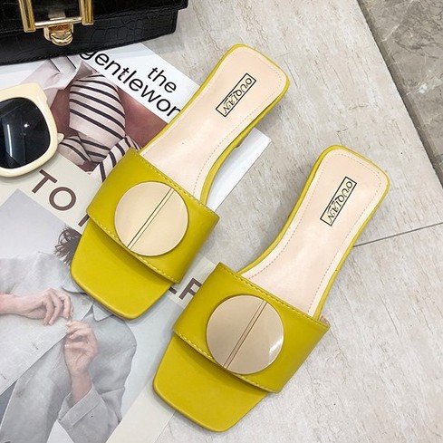 🌺Dép Sandal Khóa Tròn QC22| Mũi Vuông| Không Dây Hở Gót| Đế Vuống| Thời Trang Hàn Quốc Hot Hit 2019