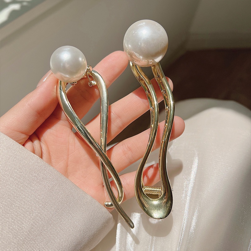 Kẹp Tóc Đính Ngọc Trai Nhân Tạo Thời Trang Cho Nữ