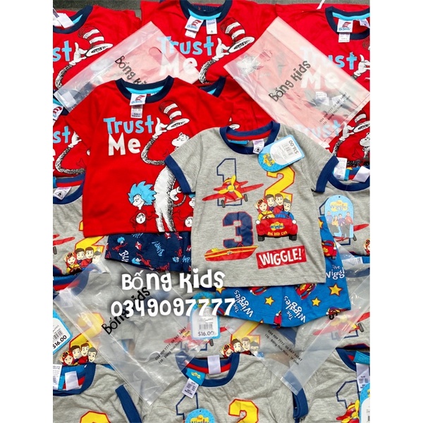 Bộ Hè Bé Trai Cotton In Hình