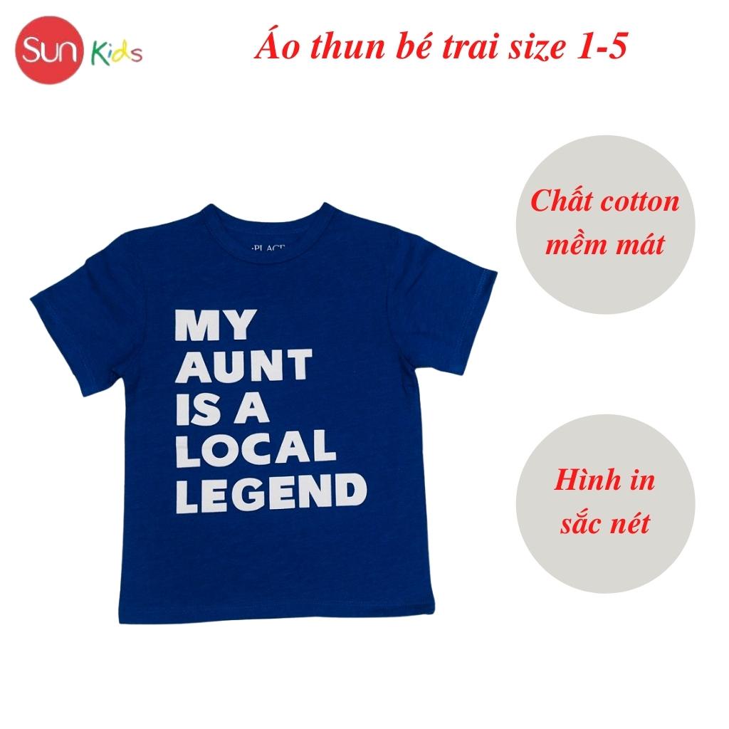 Áo thun bé trai xuất xịn, áo phông cho bé trai, chất cotton, size 1-5 tuổi - SUNKIDS