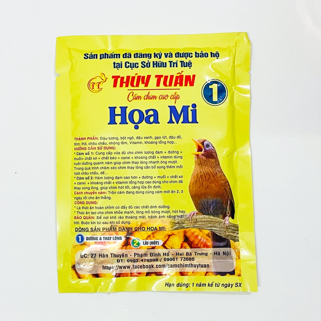 Cám chim họa mi Thúy Tuấn số 1 cao cấp 200gram phân phối chính hãng bởi TD PET