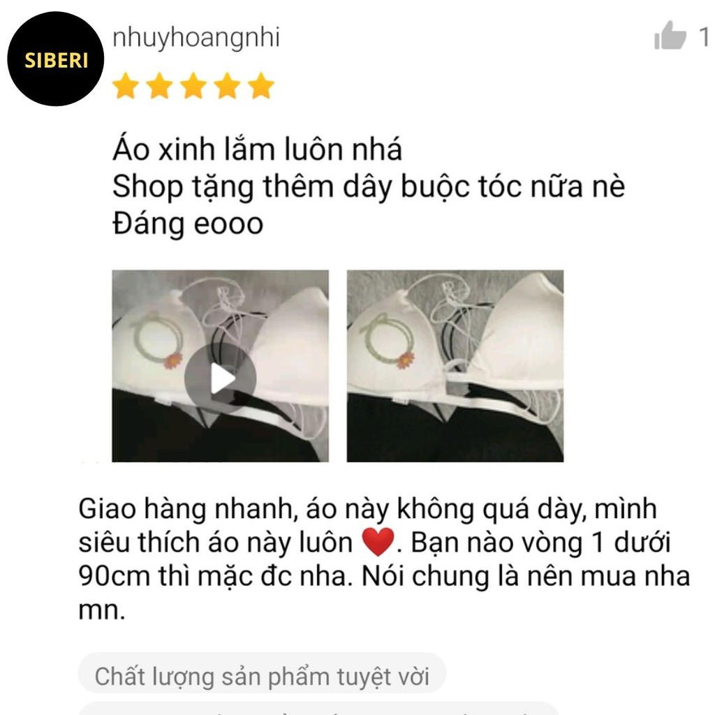 Áo bra, áo lót nữ nâng ngực,dây mảnh khoe lưng quyến rũ, chất liệu cotton mềm mịn, thấm hút mồ hôi, co giãn tốt _ Siberi | BigBuy360 - bigbuy360.vn