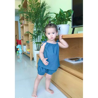 Set linen áo 2 dây + quần