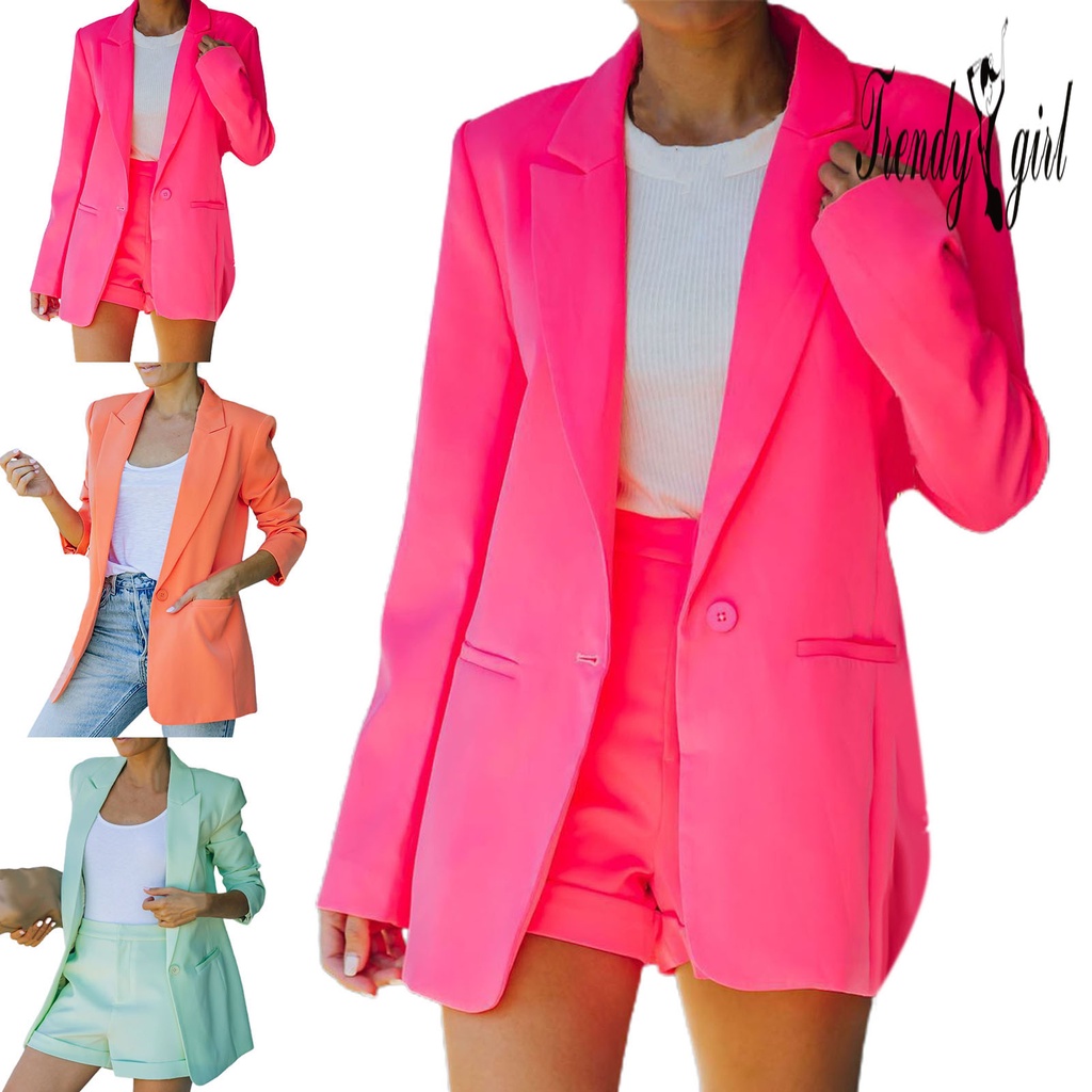 Áo KhoáC Blazer DàI Tay ThờI Trang Cho Nữ