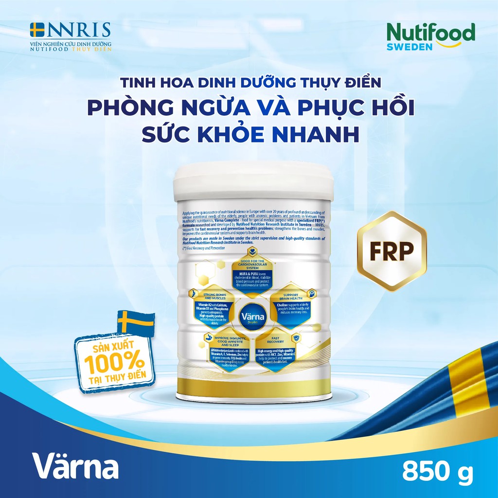 Thực phẩm dinh dưỡng y học Nutifood Värna Complete lon 850g