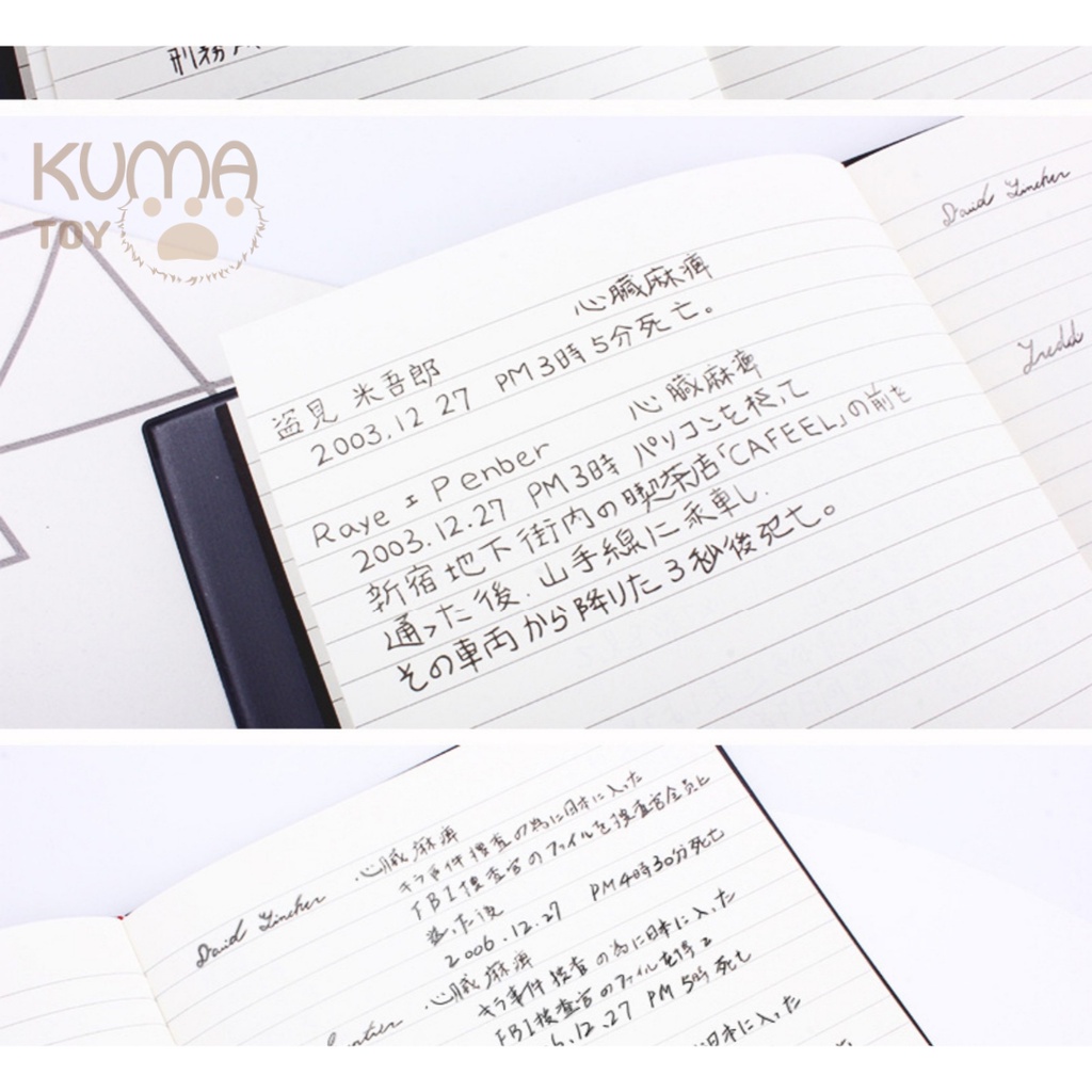 Sổ tay Death Note trong anime Quyển sổ tử thần cực HOT đủ các trang Yagami Light đã viết từ đầu đến cuối phim