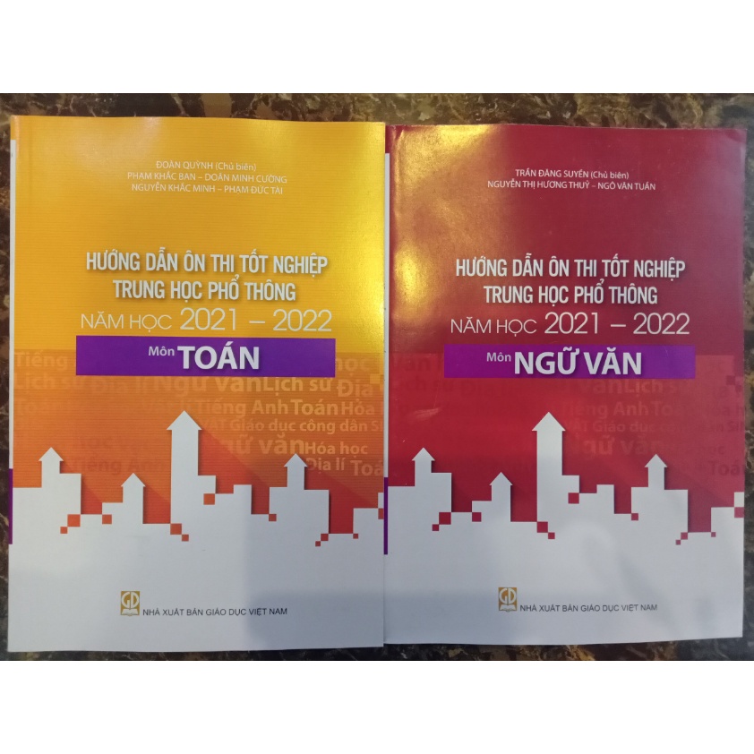 Sách - Combo Hướng dẫn ôn thi tốt nghiệp THPT quốc gia năm học 2021 - 2022 (Toán + Văn + Anh)