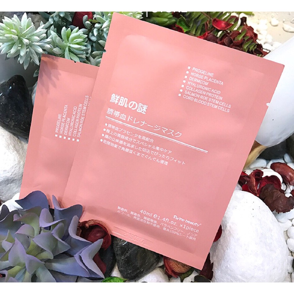 Mặt Nạ Nhau Thai Cừu  Mặt Nạ Tế Bào Gốc - Mask Cuống Rốn Nhật Bản Rwine Beauty - có sẵn