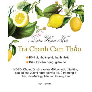 Trà thảo dược chanh cam thảo.