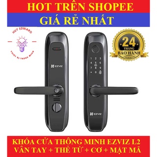 Khóa cửa thông minh Ezviz L2 Wifi 4 chế độ vân tay, thẻ từ, mật mã, khóa cơ - Chính Hãng Bảo Hành 2 Năm