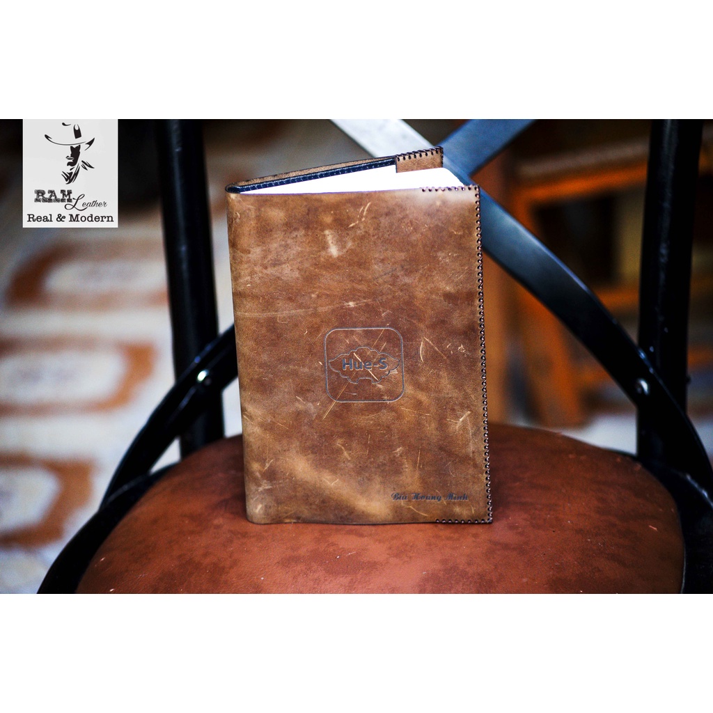 Sổ Bọc Da Bò Sáp Ngựa Khâu Tay Thủ Công - Ram Leather