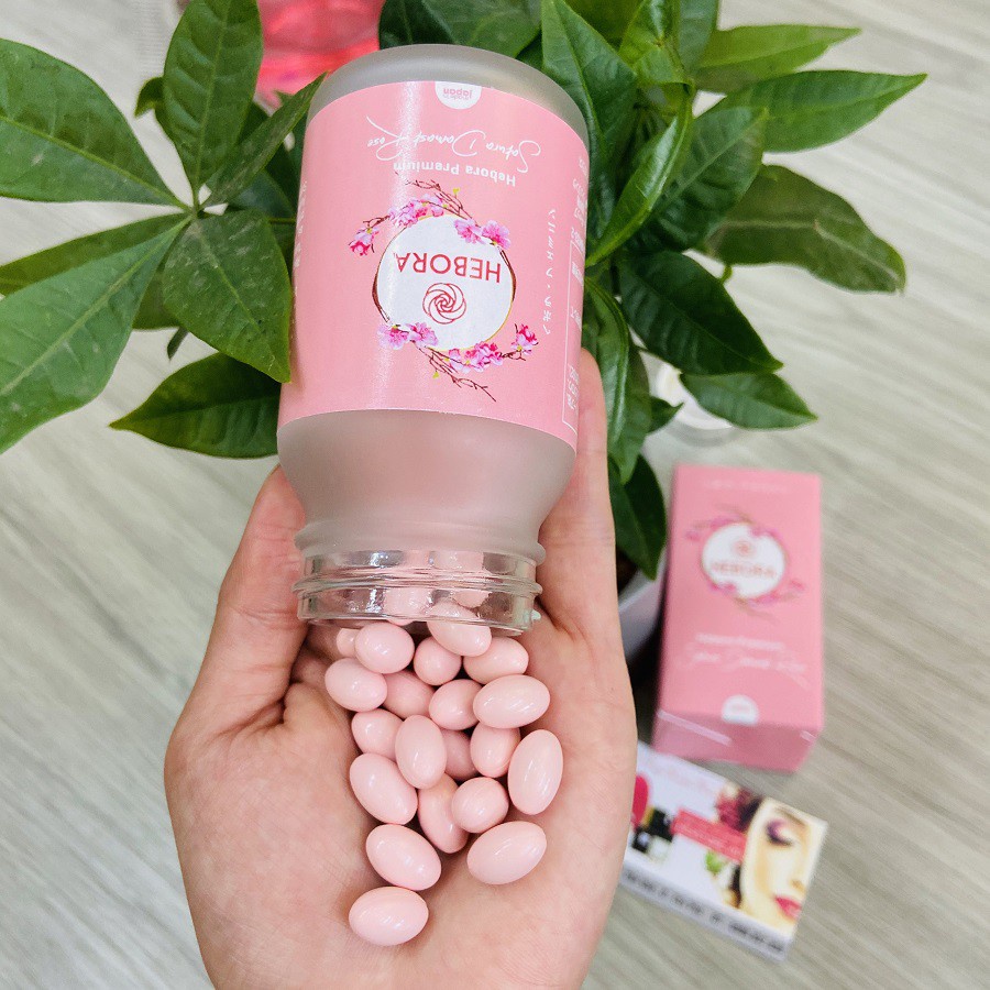 Viên uống thơm cơ thể Hebora Sakura & Damask Rose 60 VIÊN - HÀNG NỘI ĐỊA NHẬT | Thế Giới Skin Care
